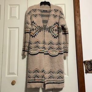 Gently used knee length cardigan - XL